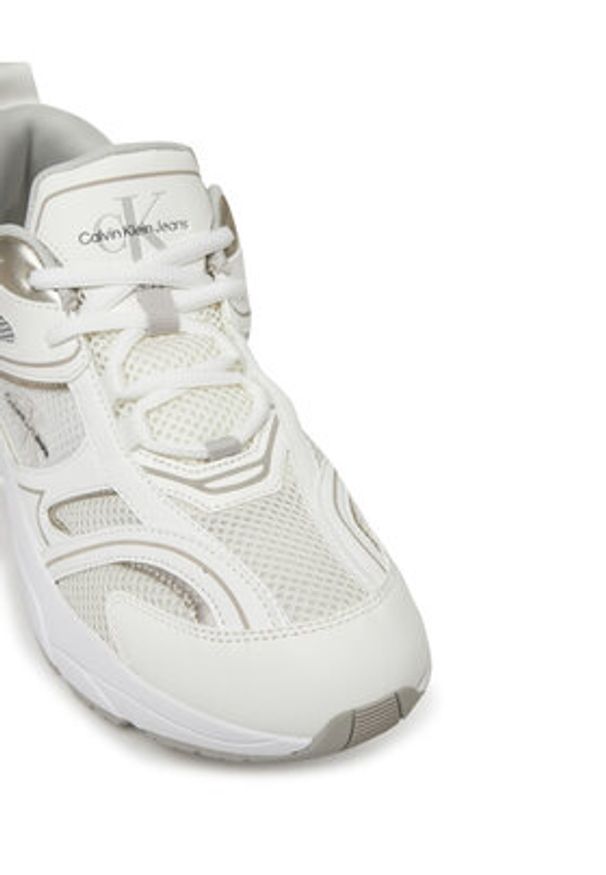 Calvin Klein Jeans Sneakersy Retro Tennis Mesh Ml YW0YW01807 Biały. Kolor: biały. Materiał: materiał