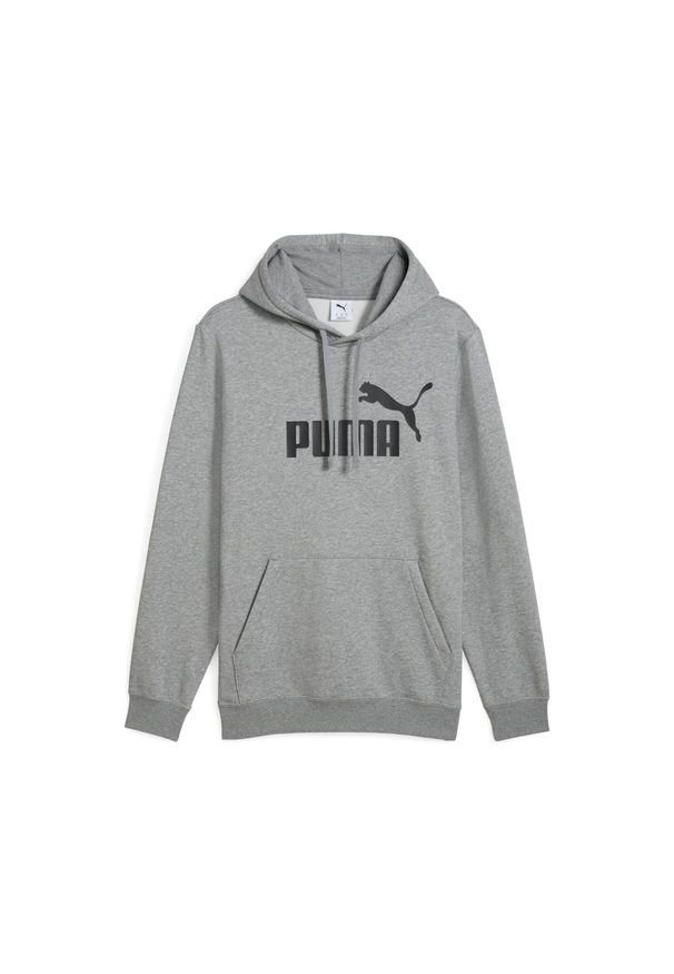 Puma - Męska bluza z kapturem Essentials z logo No. 1 PUMA. Typ kołnierza: kaptur. Kolor: szary. Sport: bieganie