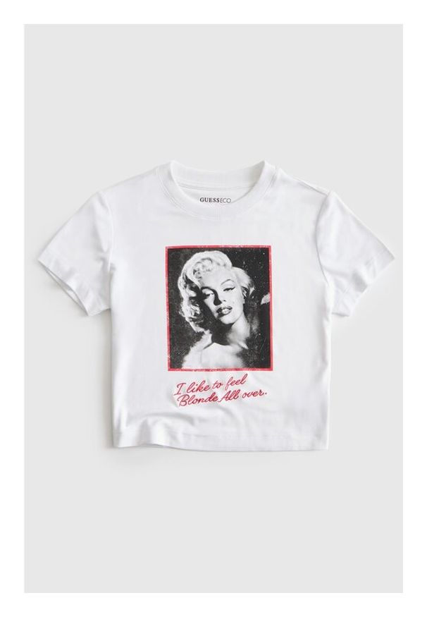 Guess T-Shirt 182713 Biały Classic Fit. Kolor: biały