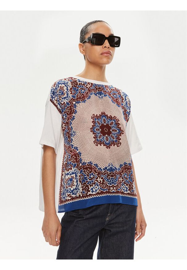 Weekend Max Mara T-Shirt Malaga 2415941112 Kolorowy Relaxed Fit. Materiał: bawełna. Wzór: kolorowy