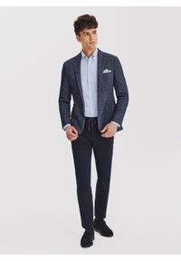 Pako Lorente - PAKO LORENTE - Casualowa marynarka męska w kolorze granatowym. Okazja: na co dzień. Kolor: niebieski. Materiał: bawełna, poliester, elastan. Styl: casual #3