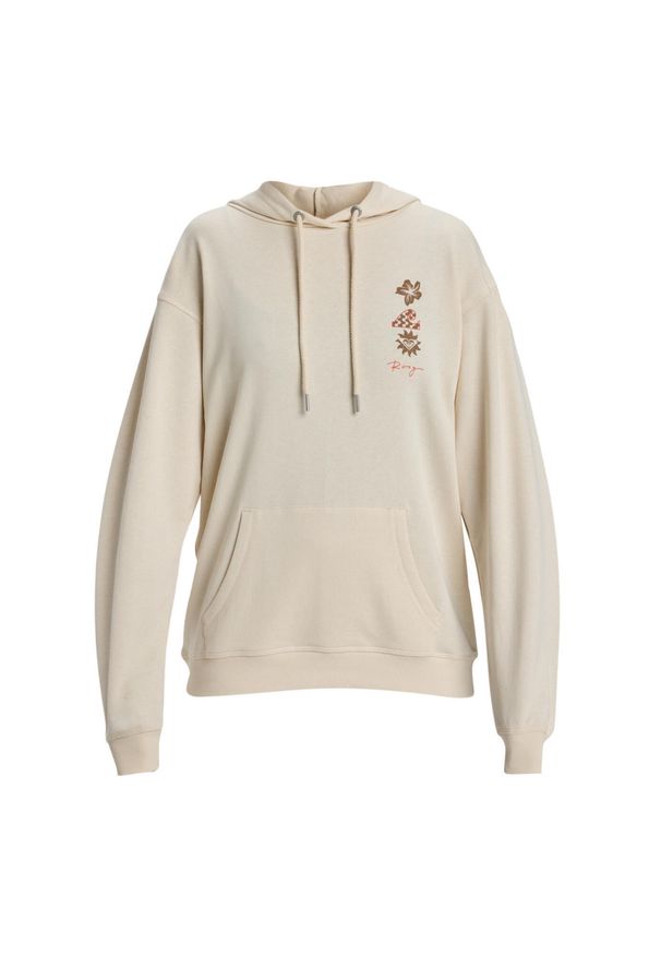 Roxy - Bluza z kapturem dla Kobiety SURF STOKED Beżowy. Typ kołnierza: kaptur. Kolor: beżowy. Materiał: dzianina, poliester, polar, dresówka, bawełna. Długość: długie. Sezon: zima