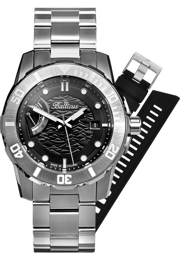 BALTICUS - Zegarek Balticus Zegarek męski Balticus BLT-BTAFBL srebrny. Kolor: srebrny