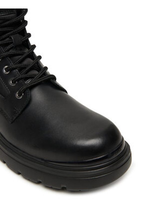 Karl Lagerfeld - KARL LAGERFELD Trapery KL13035 Czarny. Kolor: czarny. Materiał: skóra