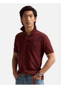 Polo Ralph Lauren Polo 710536856457 Bordowy Slim Fit. Typ kołnierza: polo. Kolor: czerwony. Materiał: bawełna