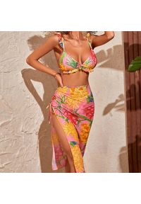 Intica - Strój kąpielowy z pareo maxi plażowy elegancki Tomie. Kolor: czarny. Materiał: materiał. Długość: długie #3