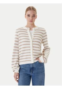 Vero Moda Kardigan Gorgeous 10338565 Beżowy Regular Fit. Kolor: beżowy. Materiał: syntetyk #1