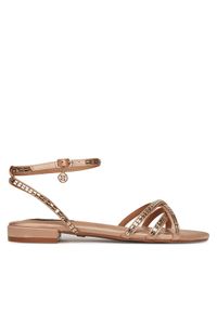 Nine West Sandały R25SS018660 Beżowy. Kolor: beżowy. Materiał: materiał, syntetyk