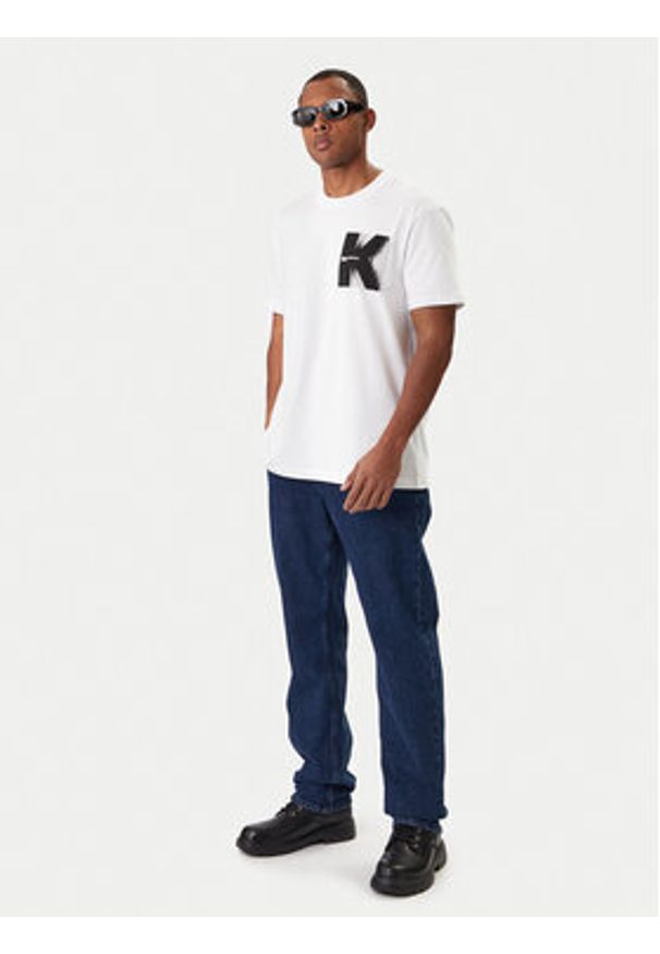 Karl Lagerfeld Jeans T-Shirt B1M17066 Biały Regular Fit. Kolor: biały. Materiał: bawełna
