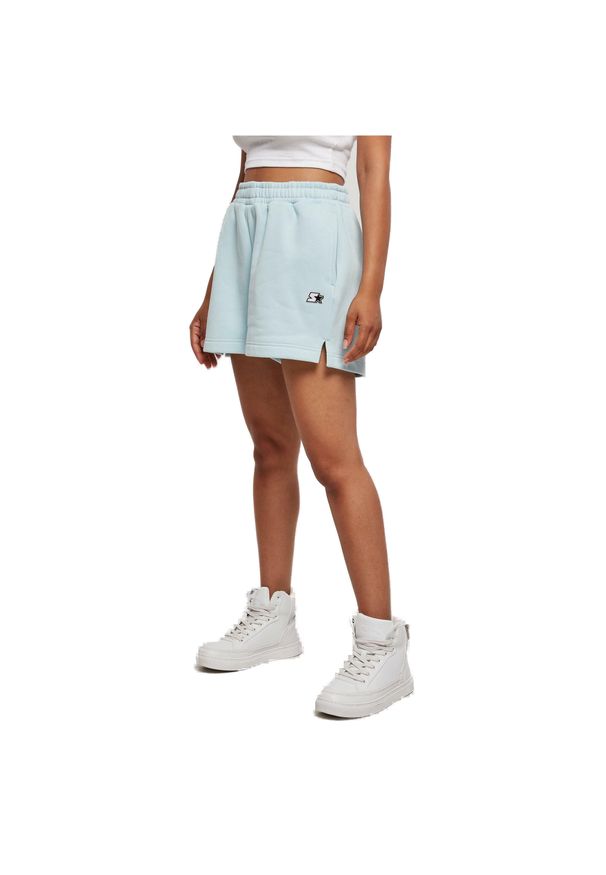 Spodenki damskie Urban Classics Starter Essential. Kolor: niebieski. Długość: krótkie