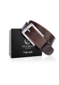 Pasek skórzany 90 CM PAOLO PERUZZI 05Z0290 brązowy. Kolor: brązowy. Materiał: skóra. Styl: klasyczny, casual, vintage #1