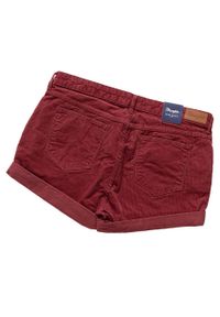 Wrangler - DAMSKIE SPODENKI WRANGLER BOYFRIEND SHORT WINE RED W29KEK47H. Materiał: sztruks #4