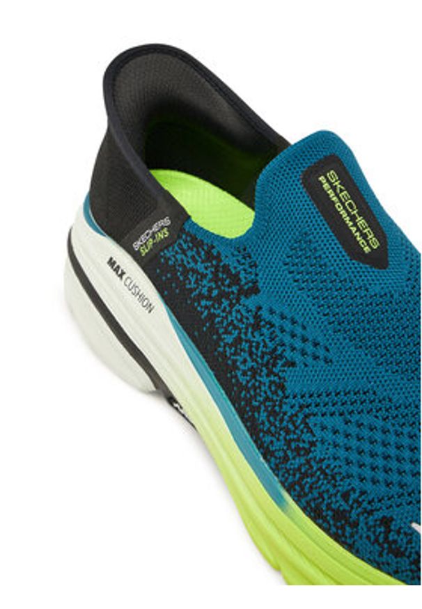 skechers - Skechers Sneakersy 220565/BLBK Niebieski. Kolor: niebieski. Materiał: materiał