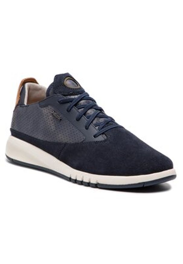 Geox Sneakersy U Aerantis A U927FA 02243 C4002 Granatowy. Kolor: niebieski. Materiał: skóra