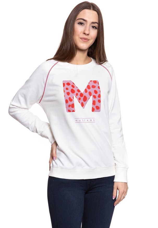 Mustang - BLUZA MUSTANG DAMSKA Bea C Raglan 1009096 2020. Długość rękawa: raglanowy rękaw