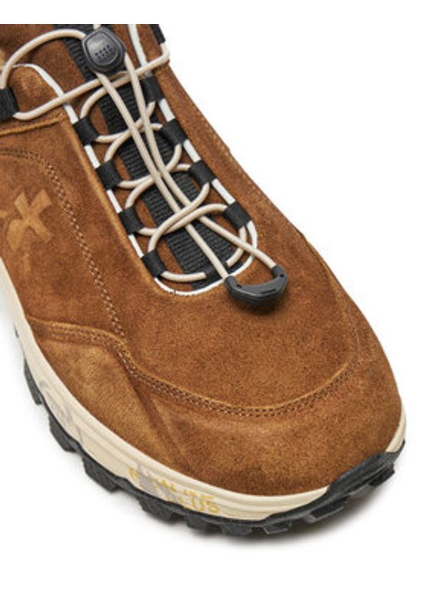 Premiata Sneakersy Cross 0.2 392M Brązowy. Kolor: brązowy. Materiał: zamsz, skóra