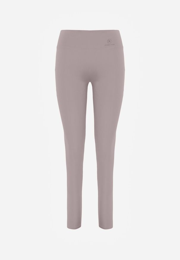 Born2be - Jasnoszare Legginsy w Stylu Basic z Wyszczuplającym Pasem Samertes. Okazja: na co dzień, na spacer, do pracy. Stan: podwyższony. Kolor: szary. Długość: krótkie. Styl: casual