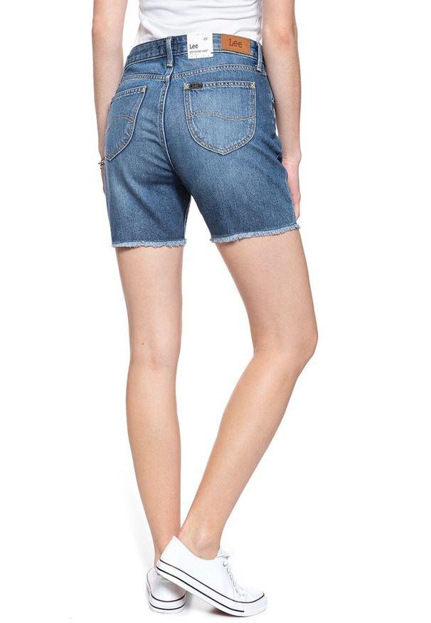 Lee - DAMSKIE SPODENKI LEE BOYFRIEND SHORT FLICK DARK L37NLJKA 112108090. Materiał: jeans