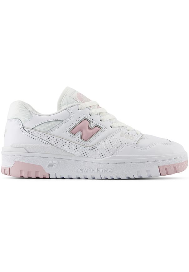 Buty damskie New Balance BBW550VC – białe. Okazja: na co dzień. Kolor: biały. Materiał: skóra, syntetyk, materiał. Szerokość cholewki: normalna