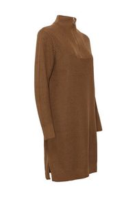 Kaffe Sukienka dzianinowa Lioa 10506885 Brązowy Regular Fit. Kolor: brązowy. Materiał: bawełna, dzianina #5