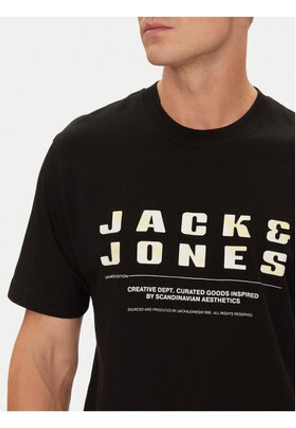 Jack & Jones - Jack&Jones T-Shirt Recharge 12274716 Czarny Relaxed Fit. Kolor: czarny. Materiał: bawełna