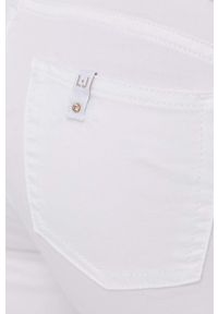 Liu Jo spodnie Princess damskie kolor biały medium waist. Kolor: biały