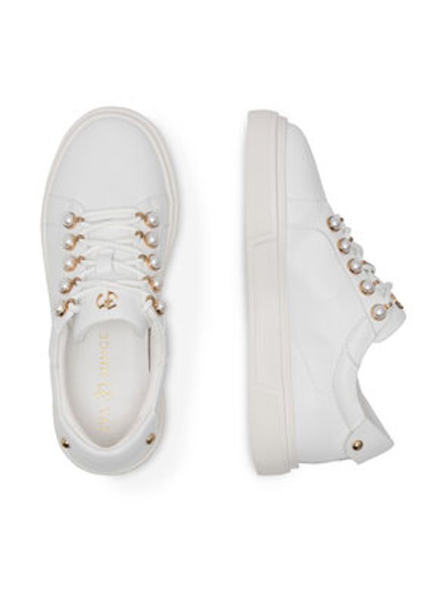 Eva Minge Sneakersy NOEMIE-035-18 Biały. Kolor: biały. Materiał: skóra