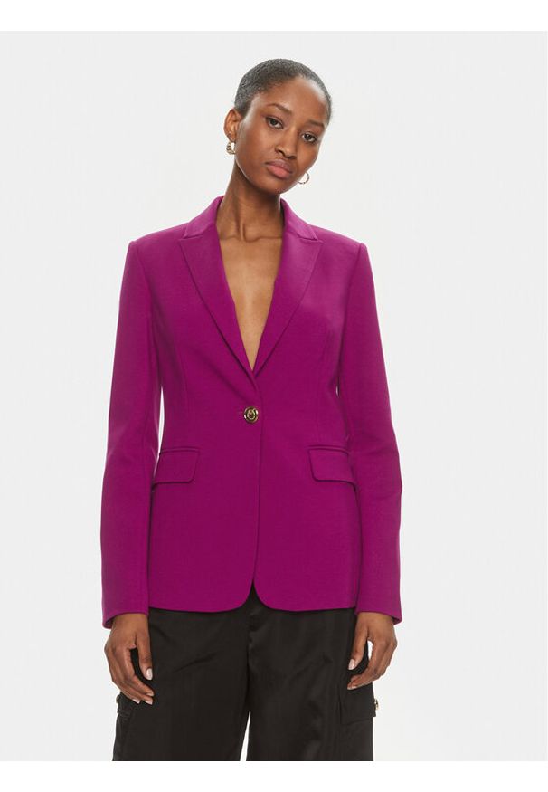 Pinko Marynarka Signum 100254 A15O Fioletowy Regular Fit. Kolor: fioletowy. Materiał: wiskoza
