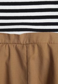 Born2be - Czarno-Beżowa Rozkloszowana Sukienka z Bawełny z Górą w Paski Aethephaia. Okazja: na co dzień. Kolor: czarny. Materiał: bawełna. Wzór: paski. Sezon: lato. Typ sukienki: rozkloszowane, proste. Styl: casual, klasyczny #8