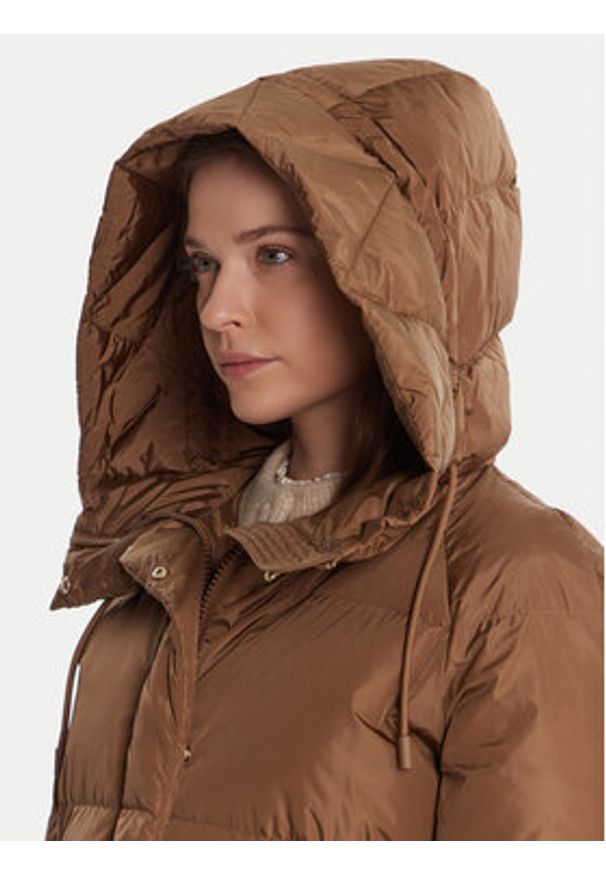 Weekend Max Mara Kurtka puchowa Newbembo 2525496072 Brązowy Relaxed Fit. Kolor: brązowy. Materiał: syntetyk