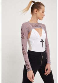 LABELLAMAFIA - LaBellaMafia body damskie kolor biały. Kolor: biały. Materiał: dzianina #1