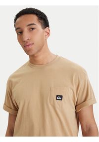Quiksilver T-Shirt Salt Water EQYZT08205 Beżowy Comfort Fit. Kolor: beżowy. Materiał: bawełna #4