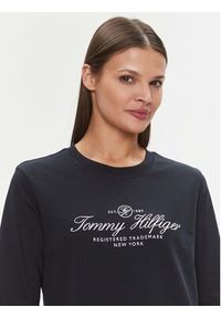 TOMMY HILFIGER - Tommy Hilfiger Bluzka WW0WW40292 Granatowy Regular Fit. Kolor: niebieski. Materiał: bawełna #4