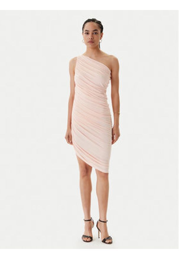 NORMA KAMALI Sukienka koktajlowa ST1253MD288832 Różowy Slim Fit. Kolor: różowy. Materiał: wiskoza. Styl: wizytowy