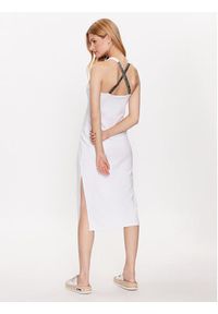 EA7 Emporio Armani Sukienka codzienna 3RTA57 TJLQZ 1100 Biały Slim Fit. Okazja: na co dzień. Kolor: biały. Materiał: syntetyk. Typ sukienki: proste. Styl: casual #7