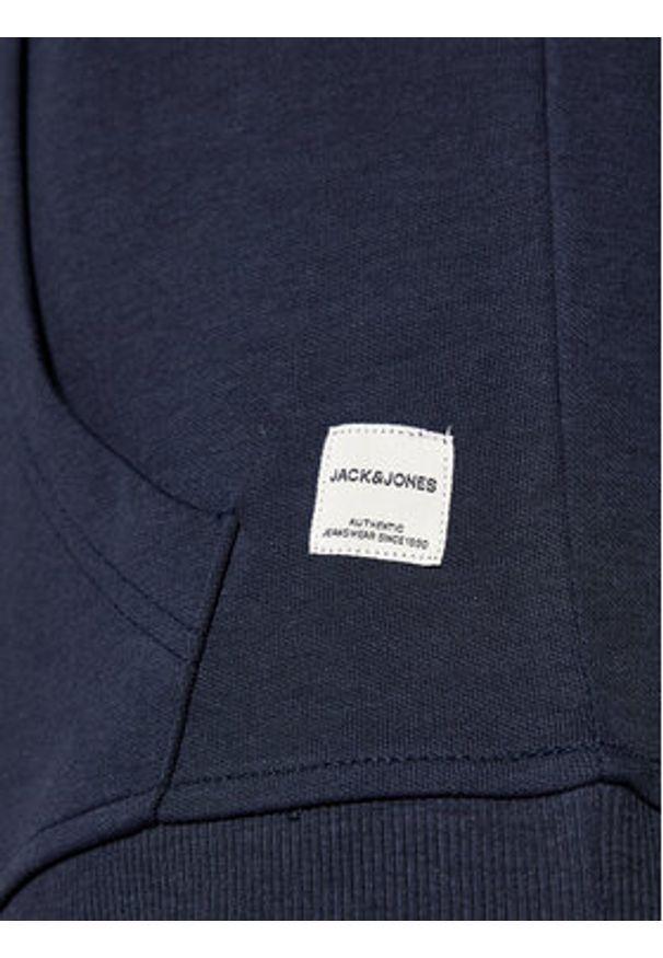 Jack & Jones Bluza Basic 12182537 Granatowy Regular Fit. Kolor: niebieski. Materiał: bawełna