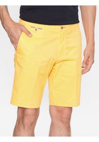 Bugatti Szorty materiałowe 4979 36440 Żółty Slim Fit. Kolor: żółty. Materiał: materiał #1