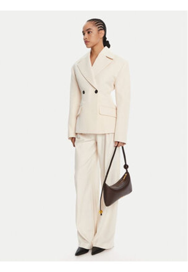 JACQUEMUS Marynarka La Veste Norma 25E251JA0871709130 Beżowy Regular Fit. Kolor: beżowy. Materiał: wiskoza