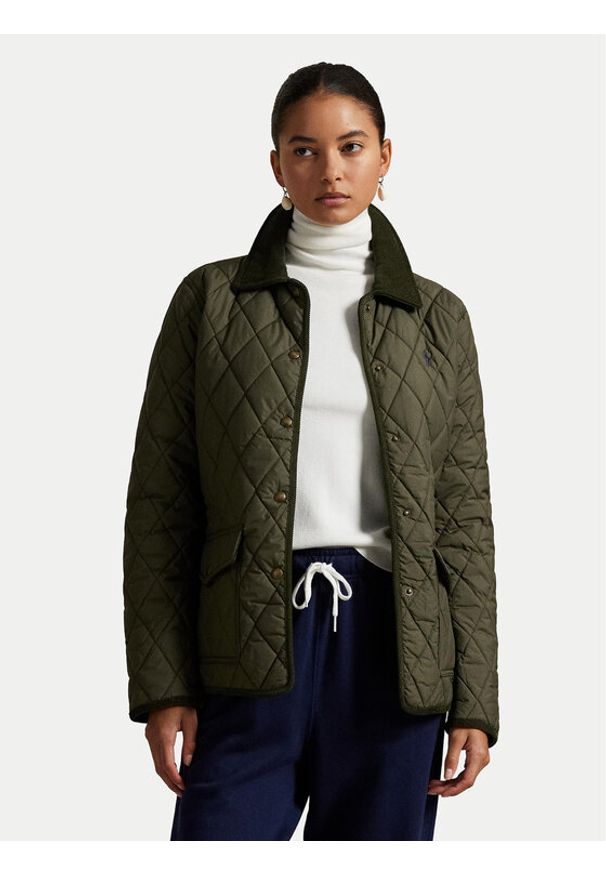 Polo Ralph Lauren Kurtka przejściowa 211965336001 Zielony Straight Fit. Typ kołnierza: polo. Kolor: zielony. Materiał: syntetyk