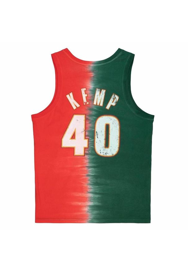 Koszulka Mitchell & Ness NBA Seattle Supersonics Shawn Kemp Tie Dye Cotton. Kolor: czerwony, wielokolorowy, zielony