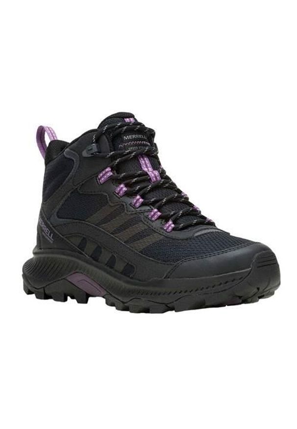 Buty trekkingowe damskie Merrell Moab Speed Strike 2 Mid. Wysokość cholewki: za kostkę. Zapięcie: sznurówki. Kolor: wielokolorowy. Materiał: syntetyk, materiał. Szerokość cholewki: normalna