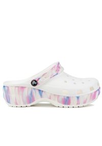 Klapki damskie do chodzenia Crocs CLASSIC PLATFORM DREAM. Kolor: biały, wielokolorowy, różowy, niebieski. Obcas: na platformie