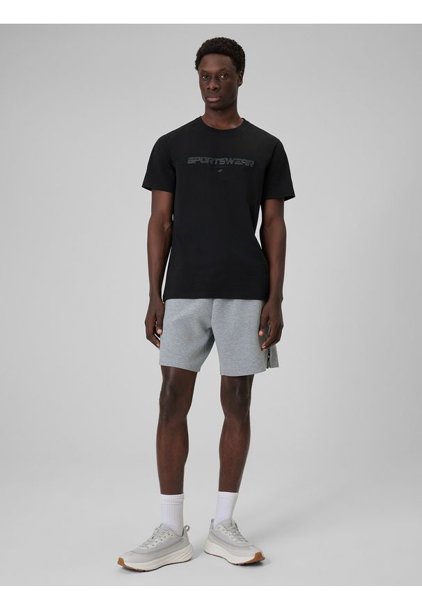 4f - 4F Spodenki dresowe męskie - szare M. Kolor: szary. Materiał: dresówka. Długość: do kostek. Sport: fitness