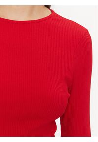 only - ONLY Bluzka 15293922 Czerwony Slim Fit. Kolor: czerwony. Materiał: bawełna