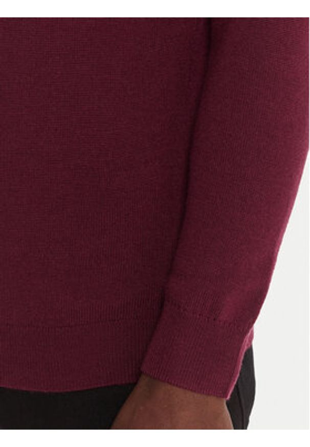 Karl Lagerfeld - KARL LAGERFELD Golf 655058 554399 Bordowy Regular Fit. Typ kołnierza: golf. Kolor: czerwony. Materiał: wełna