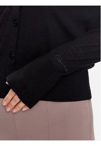 Calvin Klein Kardigan K20K205778 Czarny Slim Fit. Kolor: czarny. Materiał: wełna #5