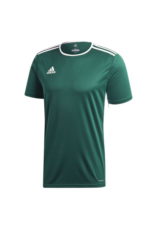 Adidas - Koszulka dla dzieci do piłki nożnej adidas Entrada 18 Jersey CD8358. Materiał: jersey. Technologia: ClimaLite (Adidas). Wzór: ze splotem. Sport: piłka nożna, fitness