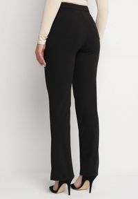 Born2be - Czarne Eleganckie Spodnie z Wiskozą i Wysokim Stanem Tatilira. Okazja: na co dzień. Stan: podwyższony. Kolor: czarny. Materiał: wiskoza. Styl: elegancki #4
