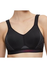 TRIACTION - Stanik do biegania Cardio Flow z wysoki poziomem podtrzymywania. Kolor: czarny. Materiał: poliester, poliamid, elastan. Sport: bieganie #1