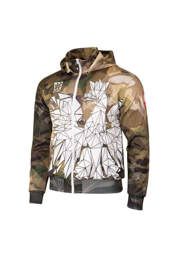 Bluza dziecięca sportowa rozpinana z kapturem EXTREME HOBBY POLSKA CAMO. Typ kołnierza: kaptur. Kolor: zielony, brązowy, wielokolorowy